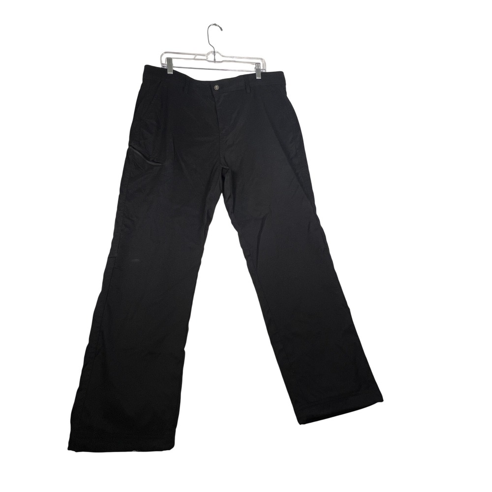 Gerry Mens Black Explor Tech Fleece Lined Hiking Pants 38x30 Stretch Outdoor